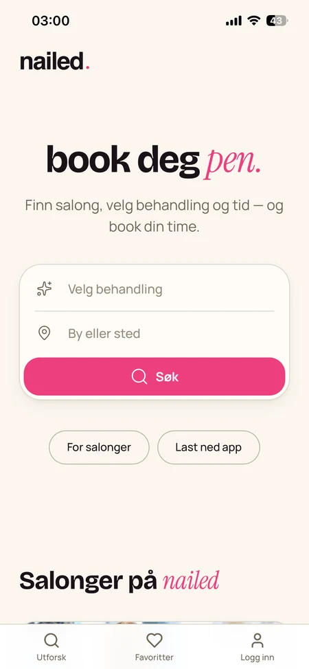 Mobilversjon av nailed-forsiden